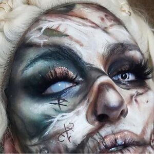 Blind White Halloween Cosplay Eye Lens